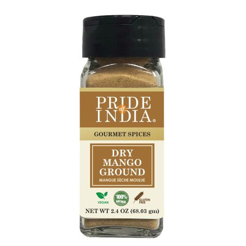 Pride Of India - Natural Dry Mango (Amchur) Powder - 2.2 oz Dual Sifter Jars, Vegan Sun, Dried Spice, Best for Chutneys, Soups Pride Of India - Natural Dry Mango (Amchur) Powder - 2.2 oz Dual Sifter Jars, Vegan Sun, Dried Spice, Best for Chutneys, Soups